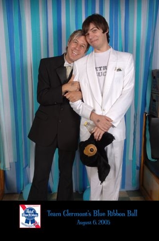 John Vanderslice and me at the Team Clermont Prom, August 6, 2005