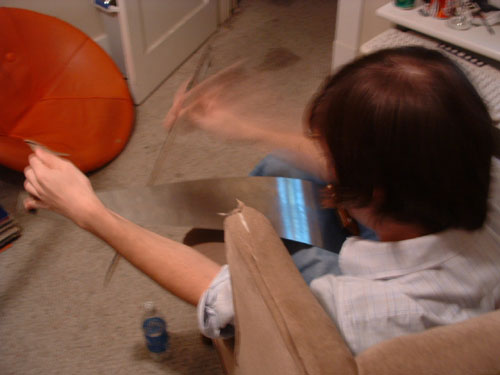 also, playing the singing saw